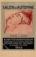 Kunstgeschichte WIEN - Ausstellung PARIS In WIEN 1946 - Sign. Künstlerkarte Mit S-o I-II Expo - Christiansen