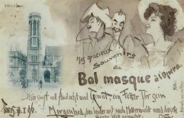 HANDGEMALT - MASKENBALL PARIS Januar 1896! Sign. Künstlerkarte I-II - Zonder Classificatie