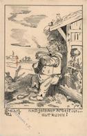 Handgemalt Igel Personifiziert (Mecki) Künstlerkarte 1917 I-II Peint à La Main - Non Classés