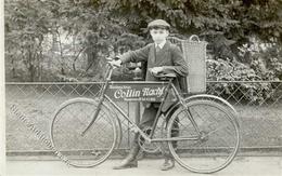 FAHRRAD - Foto-Ak Mit Reklame -Bürsten&Besen COLLIN Nachf., Baugraben- I - Advertising