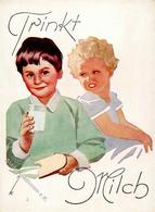 Werbung Kinder Trinkt Milch  Künstlerkarte I-II Publicite - Advertising