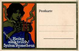 Werbung System Prometheus Künstlerkarte I-II (Stauchung) Publicite - Advertising