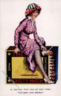 Streichholz Safety Match  Werbe AK I-II - Advertising