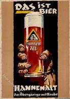 Bier KREFELD (4150) Hannen-Alt Werbe AK I-II (fleckig) Bière - Publicidad