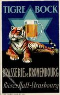 Bier Strasbourg (67000) Frankreich Tigre Bock Werbe AK I-II Bière - Publicidad