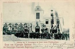 Feuerwehr Augsburg (8900) 50 Jähriges Jubiläum 1899 I-II Pompiers - Firemen