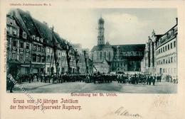 Feuerwehr Augsburg (8900) Schulübung Bei St. Ulrich 1899 I-II Pompiers - Brandweer