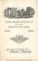 Wein Bernkastel (5550) Hotel Burg Landshut Wein-Karte I-II (fleckig) Vigne - Exposiciones