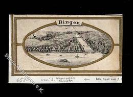 Wein Bingen (6530) Weinetikett Lith. Anst. J. Himioben I-II Vigne - Exposiciones