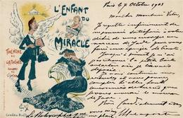 Theater L'enfant Du Miracle Theatre De L'Athenee Künstlerkarte 1903 I-II - Musique Et Musiciens