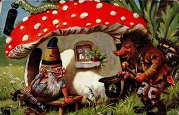 Zwerg Igel Personifiziert Pilz Verlag TSN 872 Künstlerkarte I-II (Ecke Abgestoßen) Lutin - Contes, Fables & Légendes