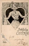 Ostern Jugendstil Verlag TSN 7 Künstlerkarte 1900 I-II Art Nouveau Paques - Ostern