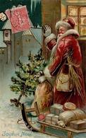 Weihnachtsmann Prägedruck 1906 I-II Pere Noel - Kerstman