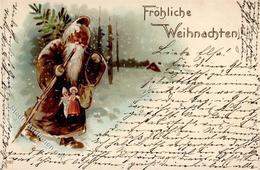 Weihnachtsmann Puppen  Lithographie 1900 I-II Pere Noel - Kerstman