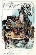 Weihnachtsmann Zwerge Spielzeug  Lithographie 1898 I-II Pere Noel Jouet Lutin - Santa Claus