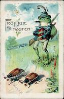 Frosch Personifiziert Maikäfer  1906 I-II (fleckig) Hanneton Grenouille - Sonstige & Ohne Zuordnung