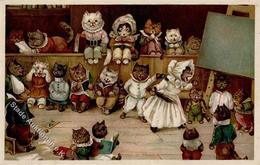 Katze Personifiziert Verlag TSN 1899 Künstlerkarte I-II Chat - Cats