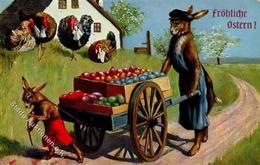 Hase Personifiziert Ostern  Künstlerkarte 1908 I-II Paques - Otros & Sin Clasificación