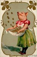 Schwein Personifiziert Geld  Prägedruck 1905 I-II Cochon Argent - Altri & Non Classificati