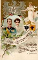 Adel Deutschland - Prägekarte KRONPRINZENPAAR-HOCHZEIT BERLIN 1905 I - Storia