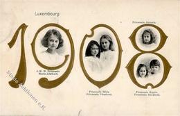 Adel Luxemburg Prinzessinnen Prägedruck 1907 I-II - Koninklijke Families