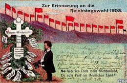 Politik Erinnerung An Die Reichstagswahl Künstlerkarte 1903 I-II - Events