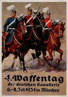 Militär München 4. Waffentag Der Deutschen Kavallerie Sign. Merte, O. Künstlerkarte I-II - Uniformes