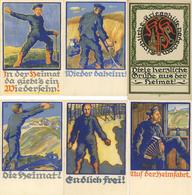 KRIEGSHILFE PADERBORN - Kpl. 6er-Künstlerkarten-Serie (1-6) Sign. Josef Dominicus I-II - War 1914-18