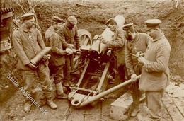 WK I Haubitze Foto AK 1917 I-II - Guerre 1914-18