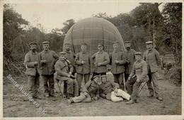 WK I Soldaten Fesselballon Foto AK 1916 I-II - Guerre 1914-18