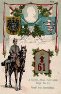 Regiment Darmstadt (6100) Nr. 61 2. Großh. Hess. Feld Artl. Regt. 1918 I-II - Regimente