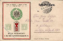 Regiment Dresden (O8000) Nr. 19 2. K. S. Fuß-Artillerie-Regt. 1917 II (Eckbug) - Regiments