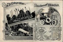 Regiment München (8000) K. B. Telegraphen-Detachement  1908 I-II (fleckig) - Regimente