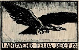 Regiment Nr. 12 Landwehr-Feldartillerie-Regt. Künstlerkarte 1917 II (Bug) - Regiments