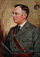 Weimarer Republik WK II Franz Seldte Bundesführer Des Stahlhelms Sign. Fendius, R. Künstlerkarte I-II - Storia