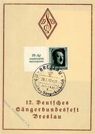 NS-GEDENKBLATT WK II - Sängerbundesfest BRESLAU 1937 Mit S-o I - Guerra 1939-45