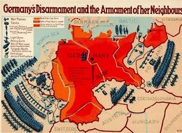 NS-LANDKARTE WK II - DEUTSCHLANDS ABRÜSTUNG  - ENGLISCHER TEXT I - Guerre 1939-45