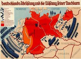 NS-LANDKARTE WK II - DEUTSCHLANDS ABRÜSTUNG I - Weltkrieg 1939-45