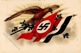 FAHNE/STANDARTE WK II - ADLER Mit FLAGGE I - Oorlog 1939-45