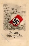 FAHNE/STANDARTE WK II - DEUTSCHE OSTERGRÜSSE 1933 I-II - Guerre 1939-45