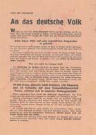 Anti Propaganda WK II Flugblatt Der Antifaschistischen Deutschen Schriftsteller I-II (fleckig) - Guerra 1939-45