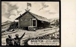 Propaganda WK II Baustein Zur Helmut Brückner Hütte Sign. Falge, Robert I-II - War 1939-45