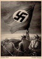 Propaganda WK II Deutscher Morgen Sign. Gasch, Walther Künstlerkarte I-II - War 1939-45
