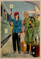 Propaganda WK II Frauen Schaffen Für Euch Aufsichtsbeamtin Sign. Gagelmann Künstlerkarte I-II Femmes - Weltkrieg 1939-45