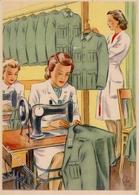 Propaganda WK II Frauen Schaffen Für Euch Uniformschneiderei Sign. Gagelmann Künstlerkarte I-II Femmes - War 1939-45