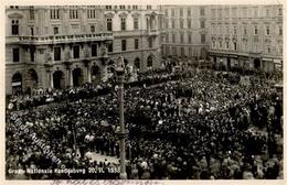 Propaganda WK II Graz Österreich Nationale Kundgebung Foto-Karte I-II (Stauchung, Bug) - War 1939-45