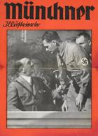 Propaganda WK II Hitler Und Hess Plakat 36 X 26 Cm Münchner Illustrierte II (repariert) - War 1939-45