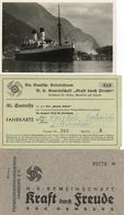 Propaganda WK II KdF Gau Hamburg Schiffsreise MS Monte Olivia Lot Mit Diversen Reiseunterlagen I-II - War 1939-45