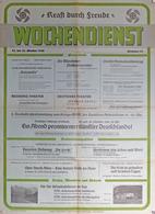 Propaganda WK II Kraft Durch Freude Wochendienst Plakat 61 X 83 Cm II - Weltkrieg 1939-45