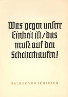 Propaganda WK II Parole Von Baldur Von Schirach I-II - War 1939-45
